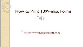 How to Print 1099 MISC Forms [upl. by Yruy492]