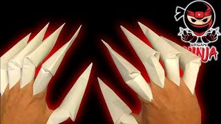 How to make Paper Claws EASY Origami hobby [upl. by Ellessig598]