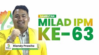 UCAPAN SELAMAT MILAD IPM KE63 OLEH KETUA UMUM PPIPM [upl. by Butte]