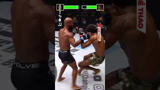 Demetrious Johnson Flying Knee KO Moraes Street Fighte saothethao onechampionship [upl. by Theola525]