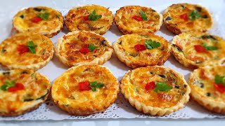 mini quiches aux épinards et saumon fumé idéales pour vos apéritifs dinatoire ou en entrée [upl. by Gardner769]