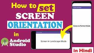 Screen Orientation in Android Studio  Portarait Landscape orientation in app  Change Screen Orient [upl. by Avictor235]