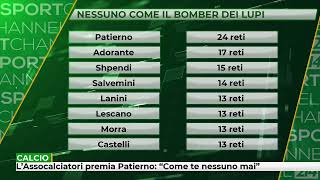 LAssocalciatori premia Patierno quotCome te nessuno maiquot [upl. by Animaj]