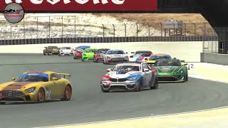 Grid Pandemonium Laguna Seca LMP3s and GT4s Clash in Epic Carnage [upl. by Norved]