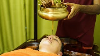 Shirodhara  Ayurvedic treatment [upl. by Yllitnahc]