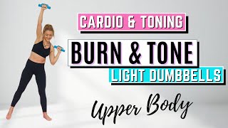 🔥30 Min Aerobic Dance with Dumbbells🔥Cardio Workout for Fat Burn amp Muscle Tone🔥NO JUMPING🔥 [upl. by Anatole]