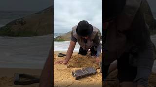 We found a fortune of lost treasure inside the hole on the beach 😱  metaldetecting shorts find [upl. by Libna]