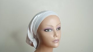 How to make a Simple satin lined turban [upl. by Natika]