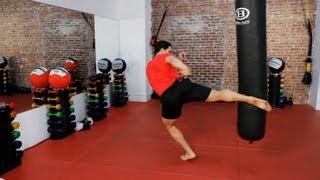 How to Do a Roundhouse Kick  Kickboxing Lessons [upl. by Oirifrop756]