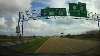 Driving through Alexandria Louisiana on Interstate 49 [upl. by Ylrebmek]