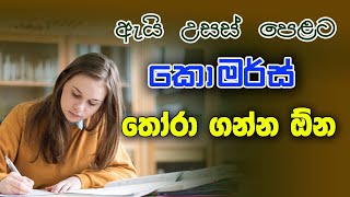 OL වලින් පසුව AL වලට Commerce කරන එකේ වැදගත්කම  Seminar 01  Commerce iskole [upl. by Hardigg295]