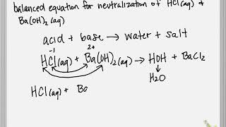 Writing and Balancing Neutralization Reactions [upl. by Enidlarej155]