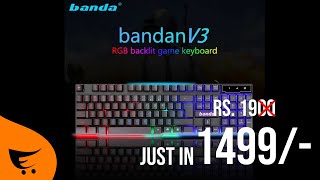 Banda V3 Semi Mechanical RGB Backlit Gaming Keyboard [upl. by Gayla256]