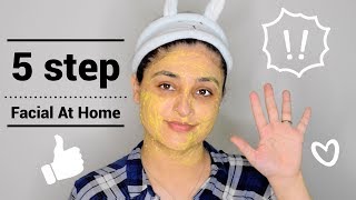 DIY Easy Facial At Home For a Glowy Flushed Skin— SPA AT HOME skinbrighteningfacial [upl. by Livvie]