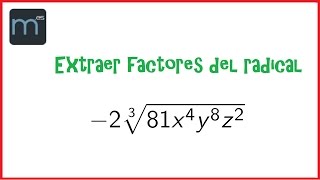 Extraer factores en un radical secundaria [upl. by Christi]