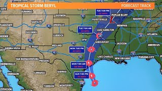 Hurricane Beryl tracker Live look at storm on radar [upl. by Radferd134]