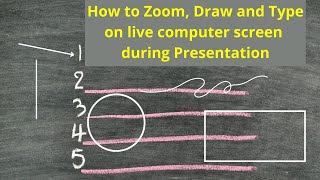 How to Draw on Live Computer Screen  zoomit tutorial  zoom it [upl. by Haddad]