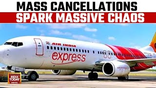 Tata GroupOwned Air India Express Rocked By Massive Crew Strike Thousands Left Stranded [upl. by Milly]