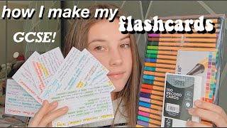 How I make my FLASHCARDS  GCSE student [upl. by Illyes660]