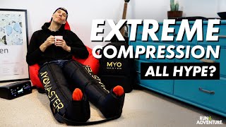 MYOMASTER MYOPUMP First Impressions  Compression Leg Massage for Advanced Recovery  Run4Adventure [upl. by Htrahddis18]