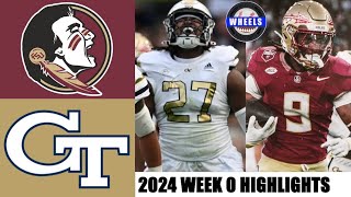 10 Florida State vs Georgia Tech AMAZING  College Football Week 0  2024 College Football [upl. by Skoorb]