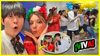 COREANO celebra una fiesta MEXICANA por PRIMERA VEZ [upl. by Yrrej]