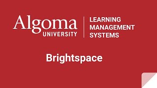 Algoma University Brightspace Orientation [upl. by Fonville]