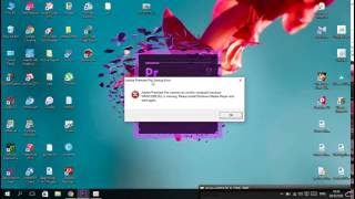 แก้โปรแกรม Adobe Premiere Windows 10 WMVCOREDLL [upl. by Zebada]