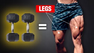 The Ultimate Leg Workout for Mass DUMBBELLS ONLY [upl. by Meill]