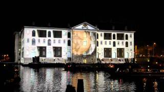 Opening Scheepvaartmuseum Amsterdam 3D projection 1 oktober 2011 [upl. by Auj]