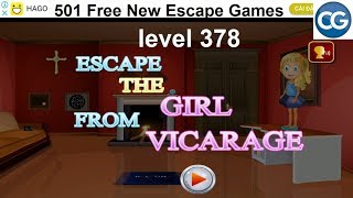 Walkthrough 501 Free New Escape Games level 378  Escape the girl from vicarage  Complete Game [upl. by Weyermann]