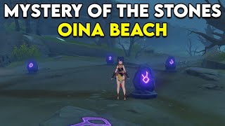 How to solve the mystery of the stones at Oina Beach  Octave of the Maushiro guide  Genshin Impact [upl. by Tacita]