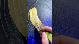 Acrylmalerei auf Leinwand in Blau und Gold [upl. by Tak]