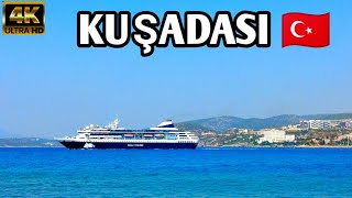 KUŞADASI AYDIN TÜRKİYE  WALKING TOUR  CASTLE KUŞADASI  4k UHD 60fps [upl. by Haduj]