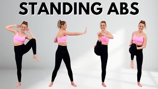 🔥20 Min STANDING ABS CARDIO for Ab Lines Small Waist amp Flat Belly🔥KNEE FRIENDLY🔥NO JUMPING🔥 [upl. by Ahsenahs]