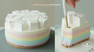 마시멜로우 파스텔 치즈케이크 만들기  Marshmallow Pastel Cheesecake Recipe  Cooking tree [upl. by Pelage]