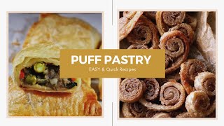 Puff Pastry Easy amp Quick Recipes  Puff Pastry Party Snacks  Vegetable Puffs Recipe Puff Dessert [upl. by Nonnahsal]