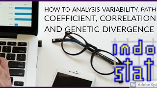 How to analysis variability path coefficient correlation and diversity through INDOSTAT [upl. by Gregorius]