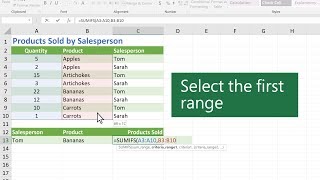 How to use the SUMIFS function in Microsoft Excel [upl. by Adnac61]