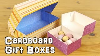 DIY Cardboard Gift Boxes [upl. by Amekahs322]