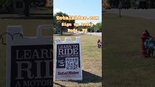 Learn to ride with our Basic Riders Course in Buda TX Sign up at totalridercom TotalRider [upl. by Llesig]