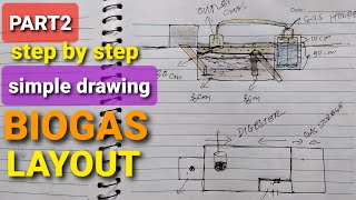 PART 2  BIOGAS DIGESTER LAYOUT How to make biogas digester constructionsstep by step [upl. by Asilehs500]