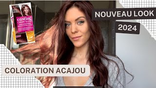 JE TESTE LA COLORATION ACAJOU de Casting Crème Gloss  teinte 550 [upl. by Lipkin]