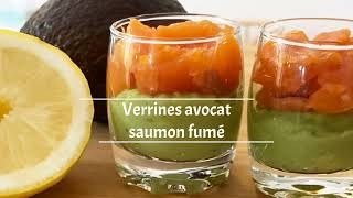 Recette des verrines à l’avocat et au saumon fumé [upl. by Alledi456]