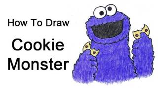 How to Draw Cookie Monster [upl. by Depoliti]