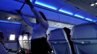 Alaska Airlines Airbus Safety Demonstration ASsafetydance [upl. by Yenots]