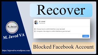 Recover Blocked Facebook Account [upl. by Yaned848]