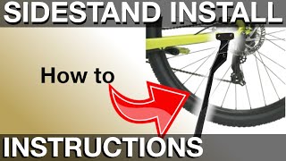 Sidestand  Kickstand Installation on a Bicycle  How to instructions manual Three different types [upl. by Buatti362]