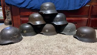 GERMAN WW2 HELMET collection With the appearance of a ww1 pickelhaube [upl. by Masera132]