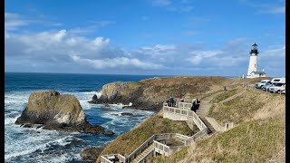 4K Yaquina Bay State Park and Lighthouse at Newport Oregon [upl. by Tadio]